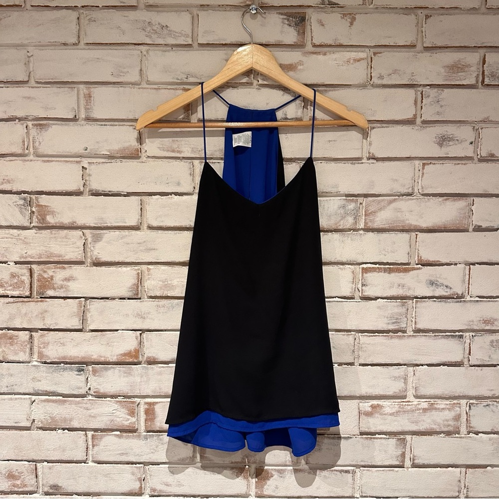Express reversible black royal blue tank top size medium